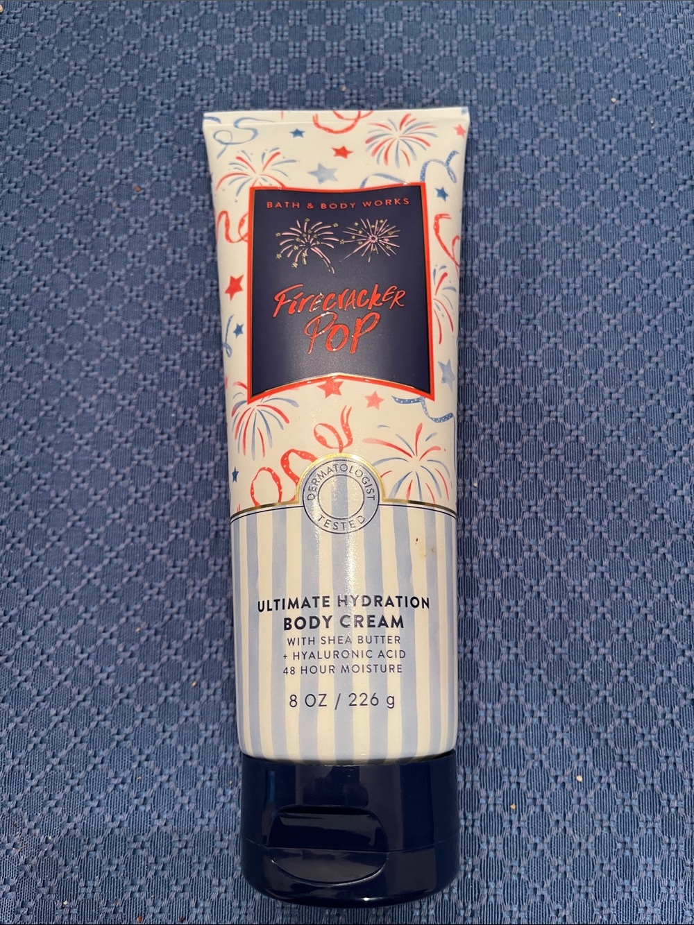 Bath & Body Works Firecracker Pop Body Cream - Blue, White & Red